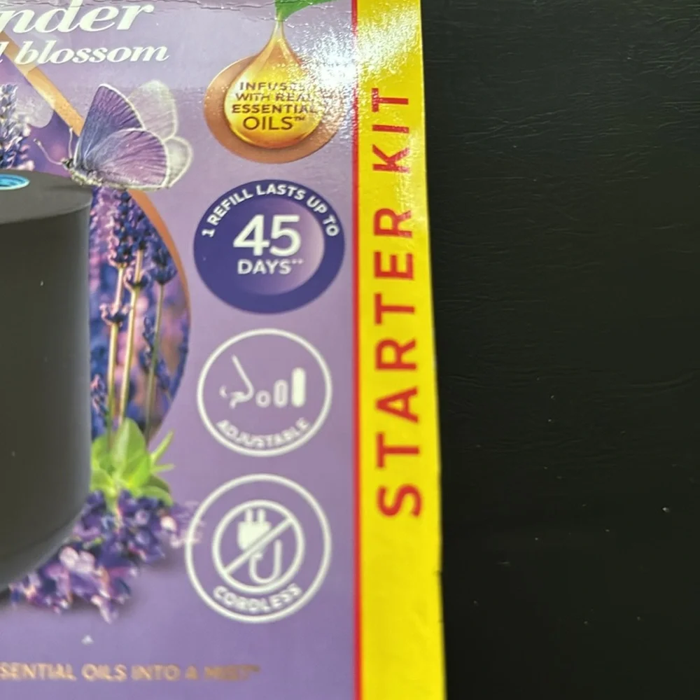 🆕 LAVENDER & ALMOND BLOSSOM Air Wick Essential Mist Diffuser Starter Kit